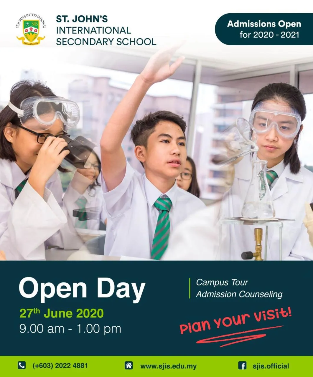 27 June 2020 Open Day @ St. John’s International Secondary School