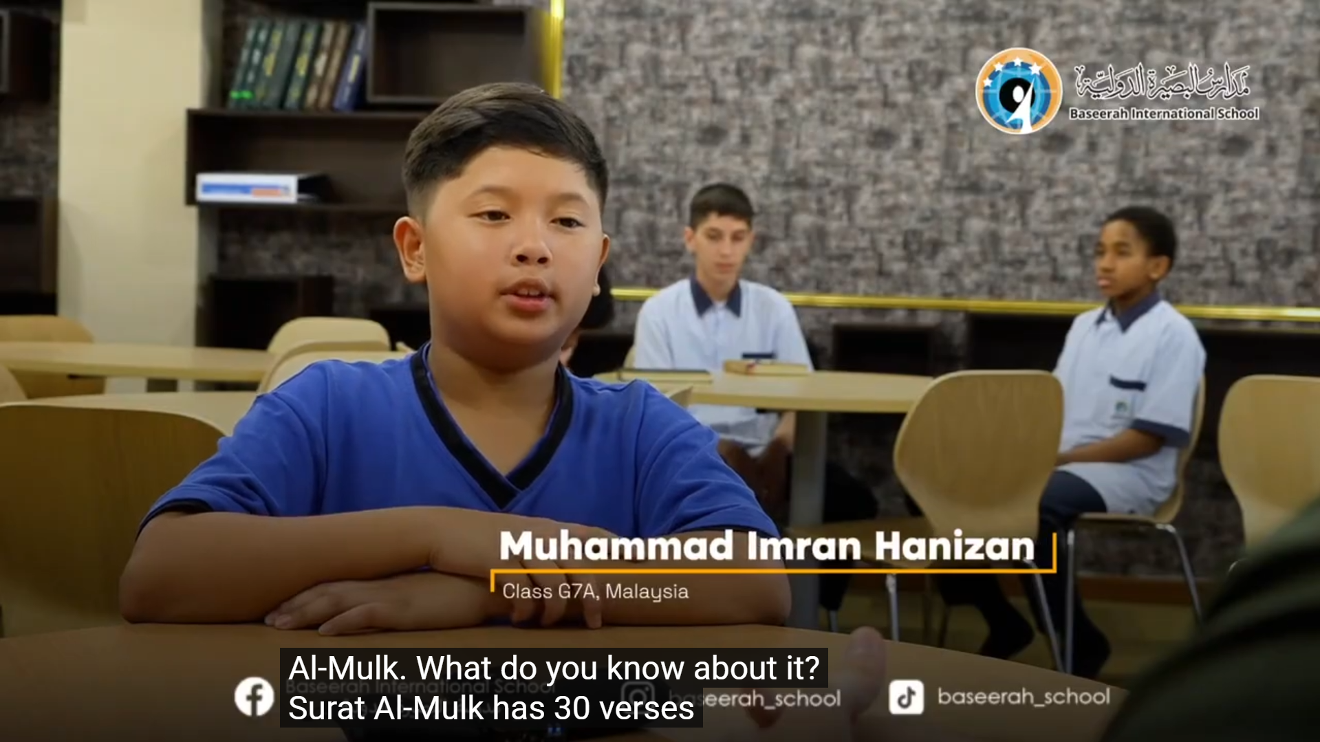 Nurturing Deep Connection: Tadabbur Session on Surah Al-Mulk at Baseerah International School