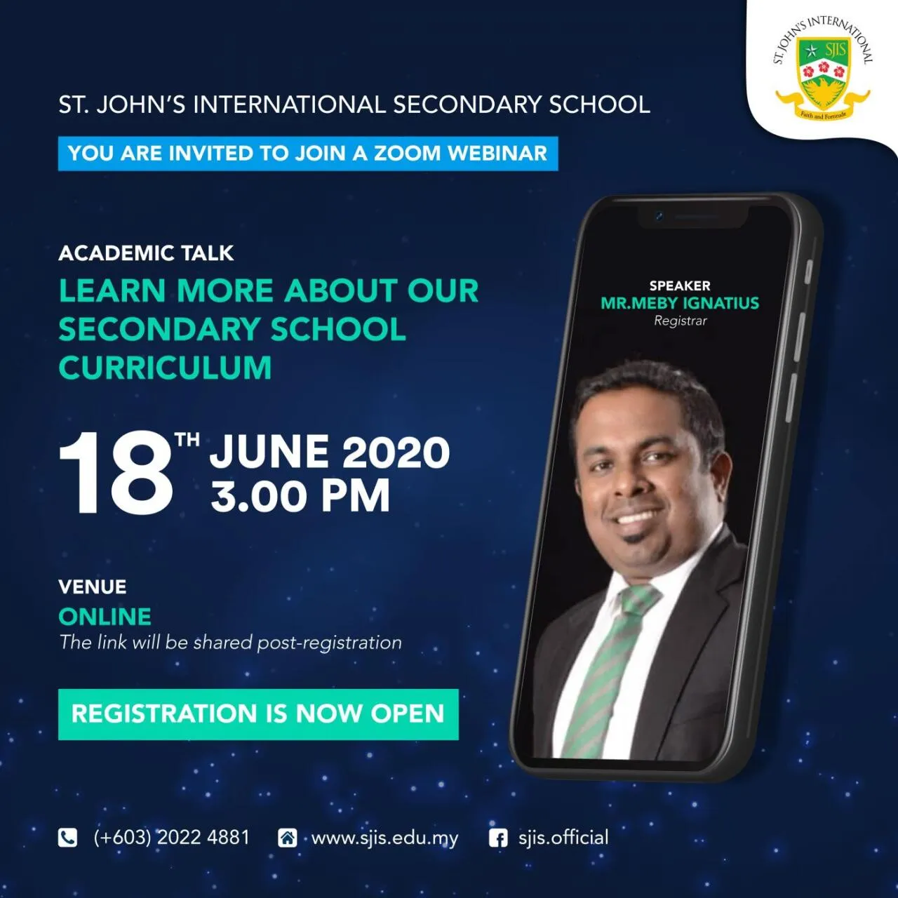 St. John’s International Secondary School Academic Talk - 18 June 2020