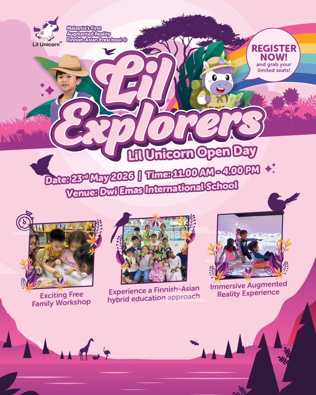 Join our Lil Unicorn Preschool Open Day happening this week!