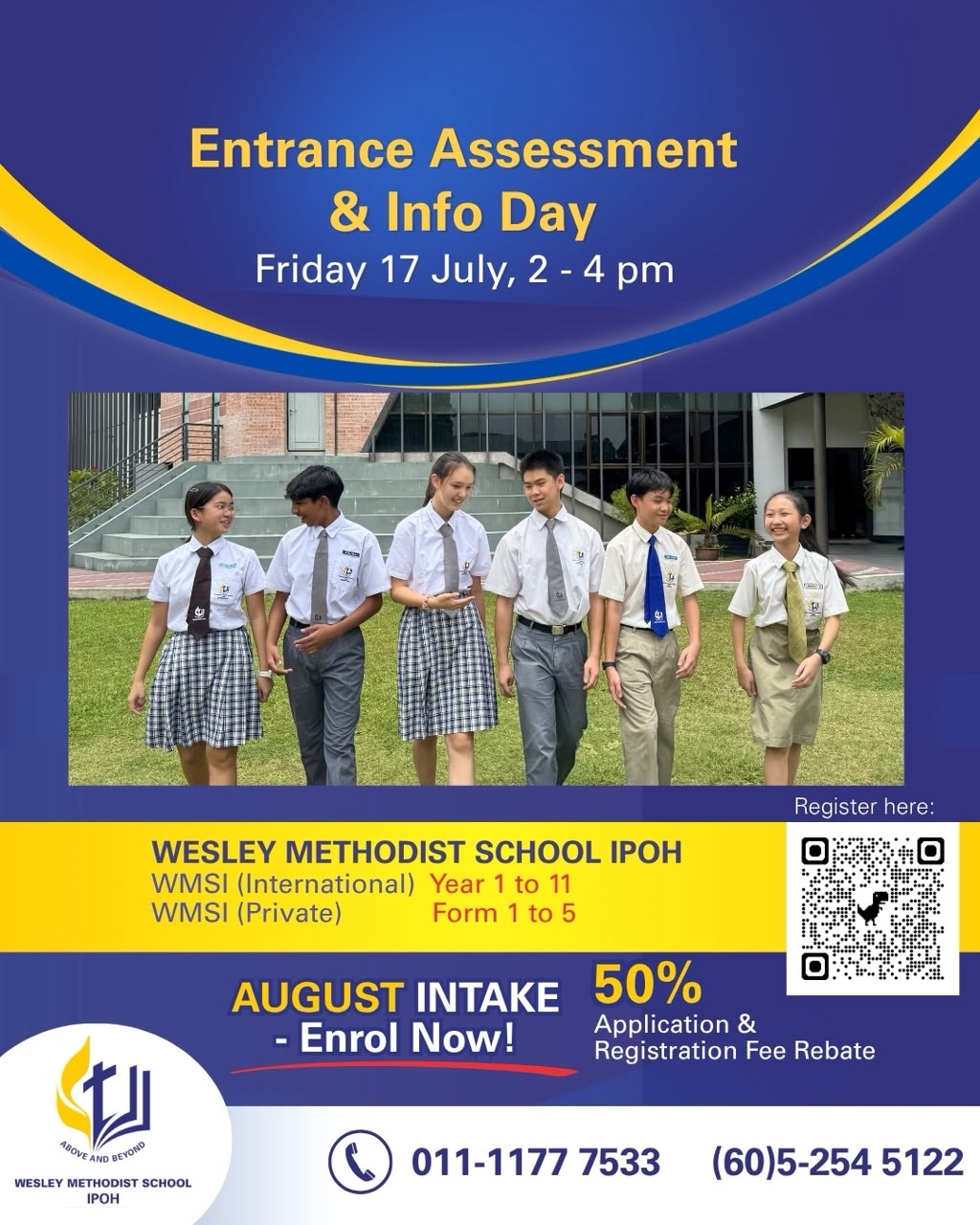 Mark Your Calendar: Wesley Methodist School Ipoh Entrance Assessment & Info Day