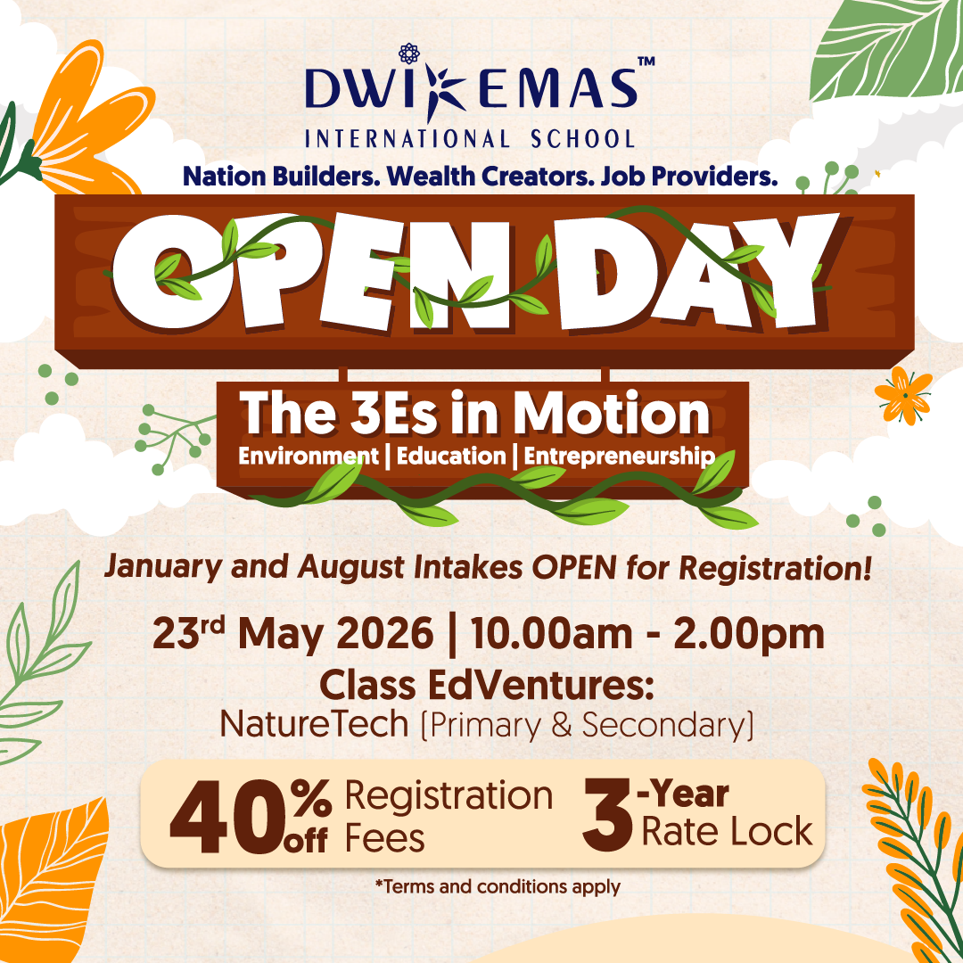 Join us for our Dwi Emas International School Open Day this weekend!