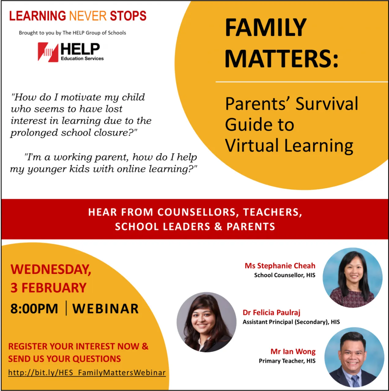 Family Matters Webinar @ HELP International School