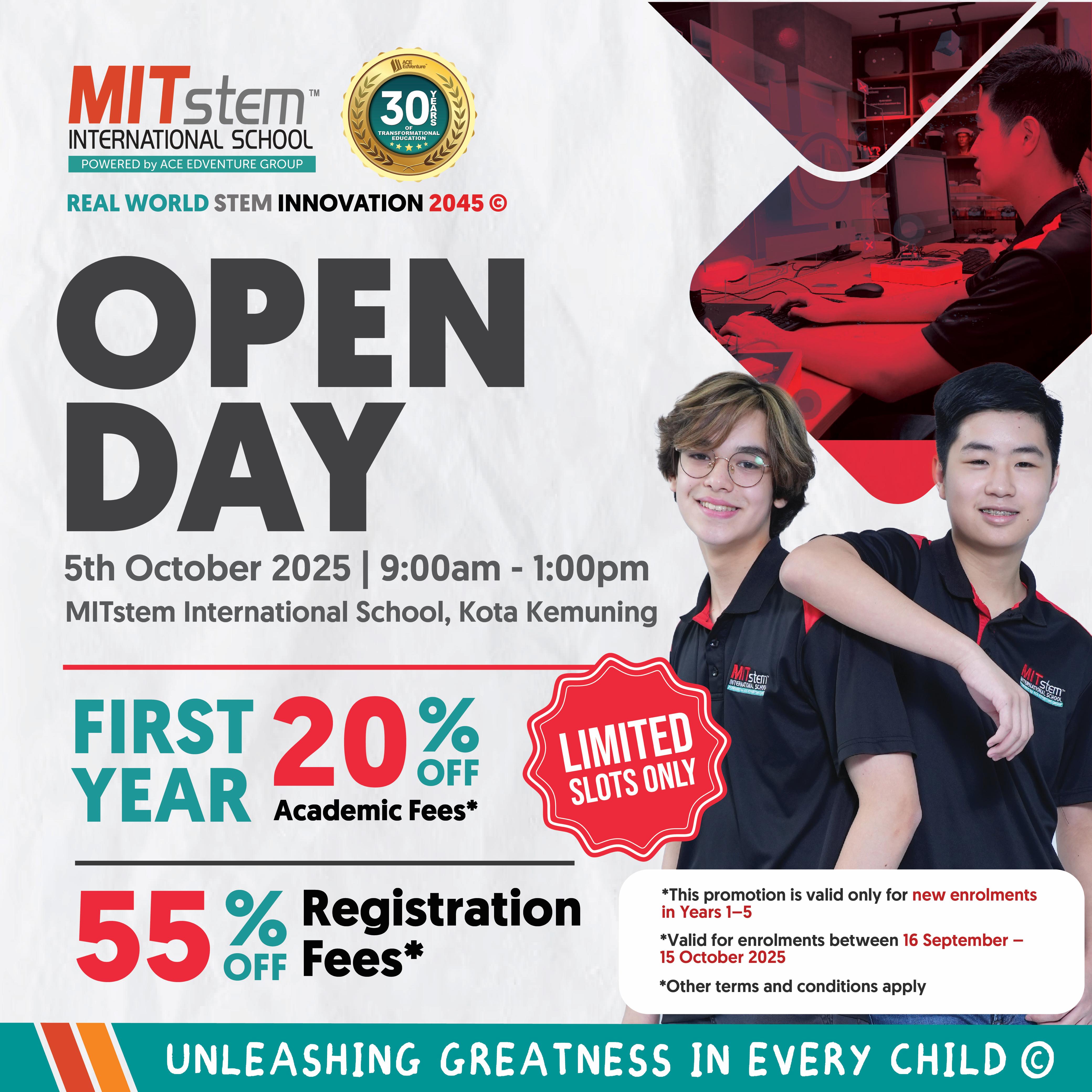 Join us for our MITstem International School Open Day!