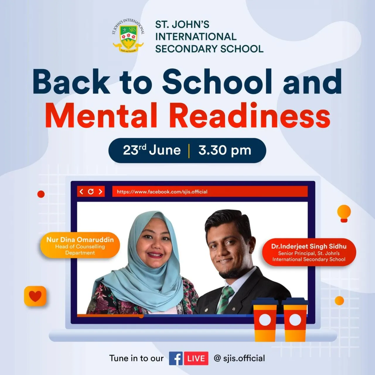 St. John’s International Secondary School FB Live- Back to School and Mental Readiness (23 June 2020)